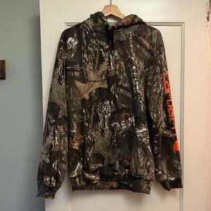 Carhartt Mens Mid-weight Hooded Sweatshirt Sweater Size Small S Camouflage Camo